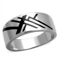 thumbnail image 1 of Luxe Jewelry Designs Men's Stainless Steel Ring With Black Jet Epoxy Stripes- Size 12 (Pack of 2), 1 of 4