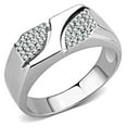 thumbnail image 1 of Luxe Jewelry Designs Men's Stainless Steel Ring with AAA Grade CZ - Size 9 (Pack of 2), 1 of 4
