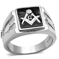 thumbnail image 1 of Luxe Jewelry Designs Men's Stainless Steel Ring with Crystal- Size 10 (Pack of 2), 1 of 2