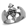 thumbnail image 1 of Luxe Jewelry Designs Men's Stainless Steel Skull Design with Epoxy Black Jet Ring - Size 10 (Pack of, 1 of 4