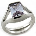 thumbnail image 1 of Luxe Jewelry Designs Rhodium Plated Sterling Silver Women's Ring with CZ Amethyst - Size 8, 1 of 1