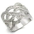thumbnail image 1 of Luxe Jewelry Designs Rhodium Plated Sterling Silver Women's Ring with Cubic Zirconia Stones - Size 7, 1 of 1
