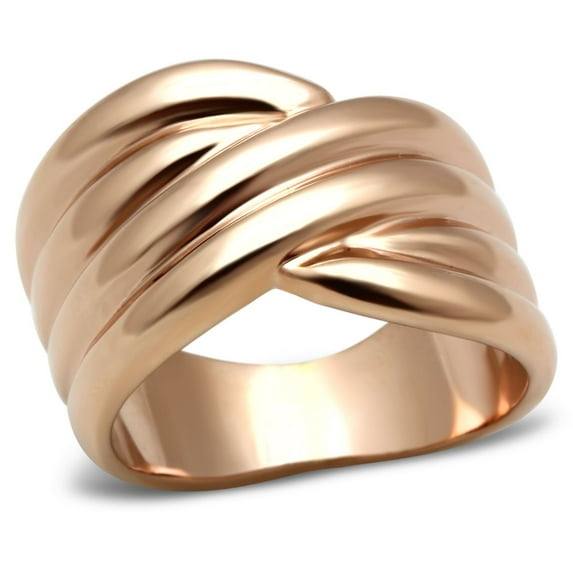Luxe Jewelry Designs Rose Gold Women's Freeform Ring - Size 5 (Pack of 3)