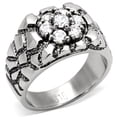 thumbnail image 1 of Luxe Jewelry Designs Stainless Steel Men's Ring with AAA Grade Cubic Zirconia - Size 12, 1 of 4