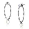 thumbnail image 1 of Luxe Jewelry Designs Stainless Steel Women's Earrings with White Synthetic Pearl, 1 of 3