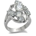 thumbnail image 1 of Luxe Jewelry Designs Stainless Steel Women's Ring with Prong Cubic Zirconia - Size 7 (Pack of 2), 1 of 4