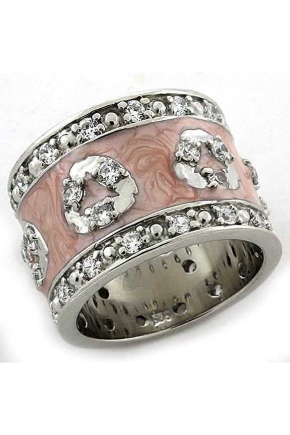 Luxe Jewelry Designs Sterling Silver Women's Western Ring with CZ - Size 8