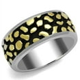 thumbnail image 1 of Luxe Jewelry Designs Two-Tone Gold IP Stainless Steel Epoxy Black Jet Men's Ring - Size 11 (Pack of, 1 of 4