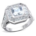 thumbnail image 1 of Luxe Jewelry Designs Women's 925 Sterling Silver Halo Engagement Ring with AAA Grade CZ - Size 7, 1 of 4