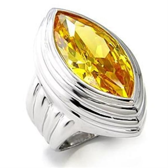 Luxe Jewelry Designs Women's 925 Sterling Silver Ring with Marquise AAA Grade CZ Topaz - Size 7