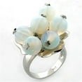 thumbnail image 1 of Luxe Jewelry Designs Women's 925 Sterling Silver Ring with Synthetic White Glass Beads - Size 8, 1 of 1