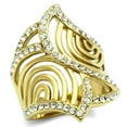 thumbnail image 1 of Luxe Jewelry Designs Women's Gold Ion Plated Ring with Top Grade Crystals - Size 6 (Pack of 2), 1 of 4
