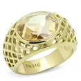 thumbnail image 1 of Luxe Jewelry Designs Women's Gold Ion Plated Stainless Steel Ring with Champagne Cubic Zirconia -, 1 of 4