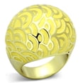 thumbnail image 1 of Luxe Jewelry Designs Women's Gold Ion Plated Stainless Steel Ring with Topaz Yellow Epoxy - Size 6, 1 of 4