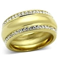 thumbnail image 1 of Luxe Jewelry Designs Women's Gold Ion Plated Wedding Ring with Top Grade Crystal - Size 5, 1 of 4