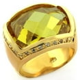 thumbnail image 1 of Luxe Jewelry Designs Women's Gold Plated Sterling Silver Ring with Topaz CZ - Size 5, 1 of 1