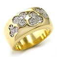 thumbnail image 1 of Luxe Jewelry Designs Women's Gold and Rhodium Plated 925 Sterling Silver Ring with Cubic Zirconia -, 1 of 1