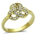 thumbnail image 1 of Luxe Jewelry Designs Women's Ion Plated Gold Stainless Steel Infinity Ring with AAA Grade CZ - Size, 1 of 4