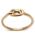 thumbnail image 1 of Luxe Jewelry Designs Women's Ion Plated Rose Gold Stainless Steel Knotted Ring - Size 9 (Pack of 2), 1 of 4