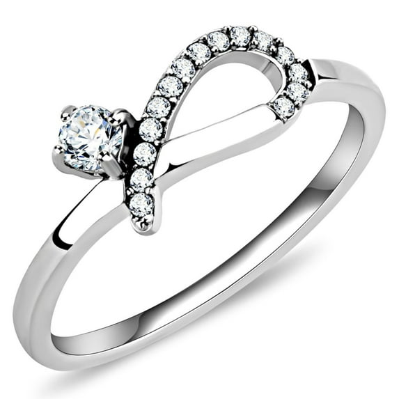 Luxe Jewelry Designs Women's Pave Engagement Ring with Round AAA Grade CZ - Size 9 (Pack of 2)