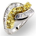thumbnail image 1 of Luxe Jewelry Designs Women's Reverse Two Tone Plated Ring with AAA Grade CZ Citrine - Size 6, 1 of 1