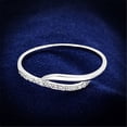 thumbnail image 1 of Luxe Jewelry Designs Women's Rhodium Finish Sterling Silver Stackable Ring with CZ Stones - Size 10, 1 of 4