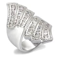 thumbnail image 1 of Luxe Jewelry Designs Women's Rhodium Finished Brass Pave Ring with Cubic Zirconia - Size 5, 1 of 2
