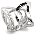 thumbnail image 1 of Luxe Jewelry Designs Women's Rhodium Plated Brass Channel Ring with AAA Grade Cubic Zirconia - Size, 1 of 4