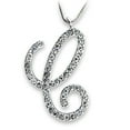 thumbnail image 1 of Luxe Jewelry Designs Women's Rhodium Plated "C" Shaped Pendant with Top Grade Crystals (Pack of 4), 1 of 1