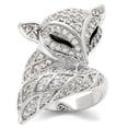 thumbnail image 1 of Luxe Jewelry Designs Women's Rhodium Plated Fox Ring with Cubic Zirconia - Size 9, 1 of 4