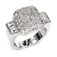 thumbnail image 1 of Luxe Jewelry Designs Women's Rhodium Plated Sterling Silver Ring with Crystal - Size 5, 1 of 1