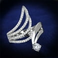 thumbnail image 1 of Luxe Jewelry Designs Women's Rhodium Plated Sterling Silver Ring with Cubic Zirconia - Size 7, 1 of 4
