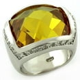 thumbnail image 1 of Luxe Jewelry Designs Women's Rhodium Plated Sterling Silver Ring with Cubic Zirconia Topaz - Size 9, 1 of 1