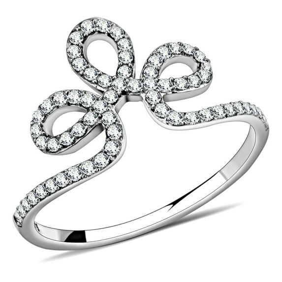 Luxe Jewelry Designs Women's Ring with AAA Grade Cubic Zirconia - Size 8 (Pack of 2)