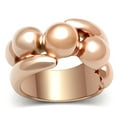 thumbnail image 1 of Luxe Jewelry Designs Women's Rose Gold Ion Plated Bypass Ring - Size 9 (Pack of 3), 1 of 4
