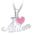 thumbnail image 1 of Luxe Jewelry Designs Women's Silver Plated "I Love Ashton" Pendant Necklace with Rose Epoxy (Pack of, 1 of 1