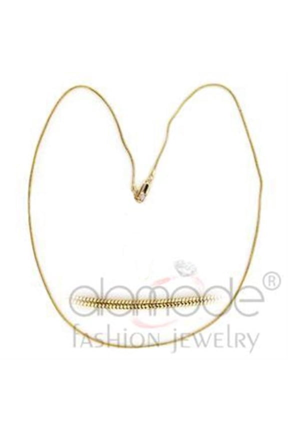 Luxe Jewelry Designs Women's Single Tone Gold Plated Snake Chain (Pack of 2)