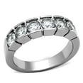 thumbnail image 1 of Luxe Jewelry Designs Women's Stainless Steel Anniversary Ring with Cubic Zirconia - Size 8 (Pack of, 1 of 4