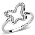 thumbnail image 1 of Luxe Jewelry Designs Women's Stainless Steel Butterfly Shaped Ring with AAA Grade Cubic Zirconia -, 1 of 4