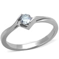 thumbnail image 1 of Luxe Jewelry Designs Women's Stainless Steel Classic Engagement Ring with Cubic Zirconia - Size 8, 1 of 4