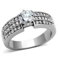 thumbnail image 1 of Luxe Jewelry Designs Women's Stainless Steel Engagement Ring with CZ - Size 5, 1 of 4