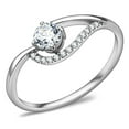 thumbnail image 1 of Luxe Jewelry Designs Women's Stainless Steel Engagement Ring with Round AAA Grade CZ - Size 8 (Pack, 1 of 4