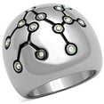 thumbnail image 1 of Luxe Jewelry Designs Women's Stainless Steel Engagement Ring with Top Grade Crystal in White AB -, 1 of 4