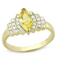 thumbnail image 1 of Luxe Jewelry Designs Women's Stainless Steel Engagement Ring with Topaz Yellow Cubic Zirconia - Size, 1 of 4