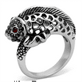thumbnail image 1 of Luxe Jewelry Designs Women's Stainless Steel Fish Shaped Ring with Siam Crystals - Size 7 (Pack of, 1 of 4