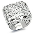 thumbnail image 1 of Luxe Jewelry Designs Women's Stainless Steel Flower Design Ring - Size 8 (Pack of 2), 1 of 4
