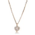 thumbnail image 1 of Luxe Jewelry Designs Women's Stainless Steel Heart and Key Shaped Pendant Necklace with Cubic, 1 of 3