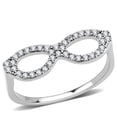 thumbnail image 1 of Luxe Jewelry Designs Women's Stainless Steel Infinity Design Ring with AAA Grade Cubic Zirconia -, 1 of 4