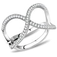 thumbnail image 1 of Luxe Jewelry Designs Women's Stainless Steel Infinity Shaped Ring with CZ - Size 7 (Pack of 2), 1 of 4