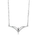 thumbnail image 1 of Luxe Jewelry Designs Women's Stainless Steel Pendant Necklace with Light Rose Cubic Zirconia (Pack, 1 of 3